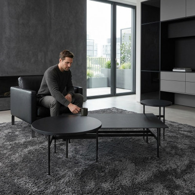 Set di mobili di design di lusso tavolino 3 pezzi 2x tavolino soggiorno completo