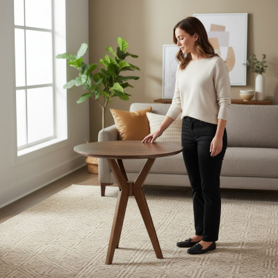 Tavolino in legno per il soggiorno dal design moderno, complemento d'arredo.