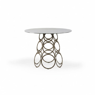 Tavolo rotondo da pranzo Tavolo da cucina Tavolo da pranzo Tavolo rotondo 100 cm Industriale Bianco