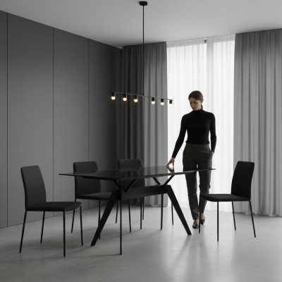Sala da pranzo lussuoso tavolo da pranzo nuovo tavolo design moderno mobili metallici arredamento