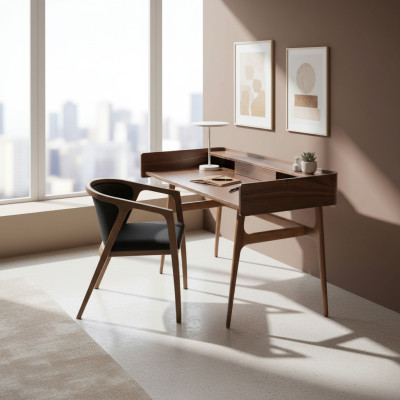 Design scrivania camera da letto lusso sedia legno scrivania computer arredamento