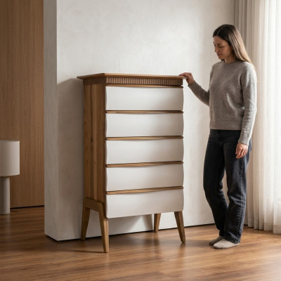 Camera da letto comodino marrone mobile in legno nuovo armadietto comodino in legno