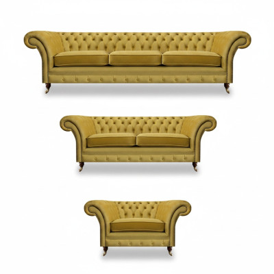 Set di divani design, divano imbottito moderno Chesterfield di lusso nuovo.