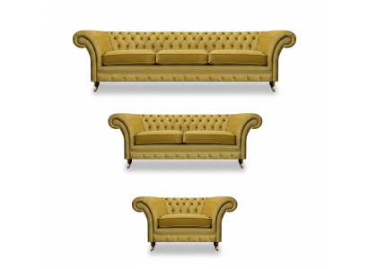 Set di divani design, divano imbottito moderno Chesterfield di lusso nuovo.