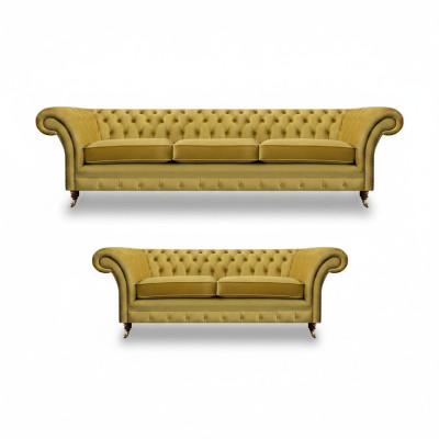 Salotto moderno Chesterfield a tre posti con divani a due posti set di divani.