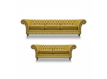 Salotto moderno Chesterfield a tre posti con divani a due posti set di divani.