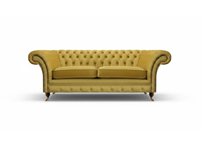 Divano a due posti Chesterfield moderno per il soggiorno.