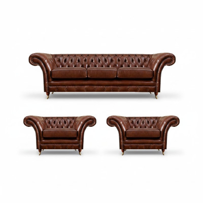 Divani in pelle Set da salotto Set di divani Divani moderni divani Chesterfield