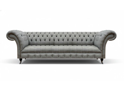Soggiorno Lusso Grigio Divano Chesterfield Nuovo a Quattro Posti