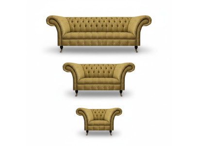Soggiorno giallo set di divani 3 pezzi lusso divani set imbottiti seduta nuova Chesterfield