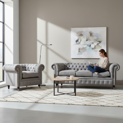 Divano Chesterfield set divano tre posti poltrona design divano divano.