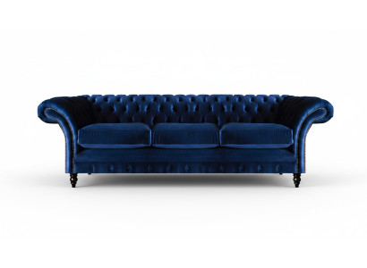 Chesterfield divano di lusso con tre posti in tessuto per il soggiorno, design nuovo