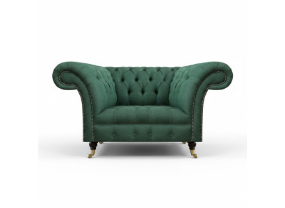 Poltrona da soggiorno Lusso Mobili imbottiti Verde Chesterfield Nuovo
