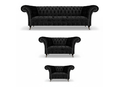 Chesterfield set divano 3 pezzi completo per il soggiorno, divani nuovi.