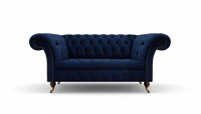 Divano da soggiorno due posti poltrona mobili imbottiti design Chesterfield mobili