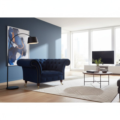 Poltrona di design di lusso arredamento soggiorno Chesterfield imbottiti