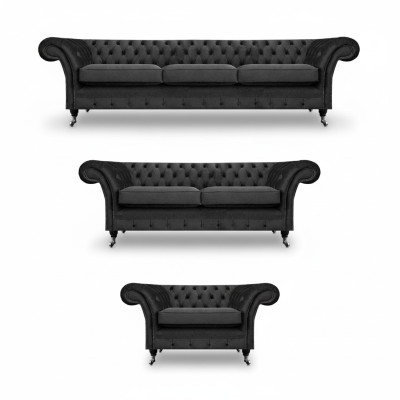 Sofà set divani Divani Salotto poltrone Chesterfield Arredamento 3+2+1