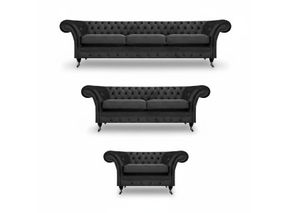 Sofà set divani Divani Salotto poltrone Chesterfield Arredamento 3+2+1