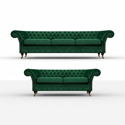 Set di divani 2 pezzi Chesterfield per il soggiorno divani 3+2 imbottiti