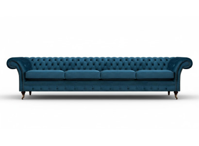 Soggiorno Chesterfield Arredamento Divano Poltrona Sofa a quattro posti Nuovo
