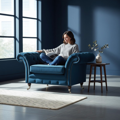 Designer Chesterfield poltrona Nuovo Lusso Seduta Arredamento Imbottito Soggiorno