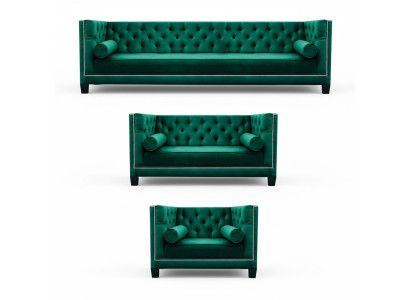 Set da divano Chesterfield nuovo - set completo di arredamento, divano, mobili imbottiti.