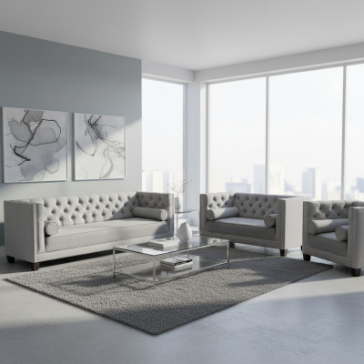 Salotto di lusso Moderno set divano 2x Nuovo divano poltrone assortite