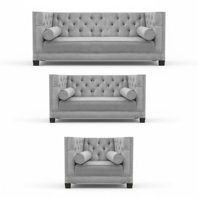 Soggiorno Set di lusso in tessuto Set divano 3 pezzi Moderno Designer 4+2+1
