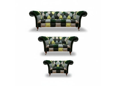 Chesterfield soggiorno moderno divano imbottito set divano 3 pezzi 3+2+1