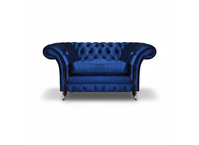 Blu poltrona Moderno Chesterfield Mobili seduta Lusso Arredamento soggiorno