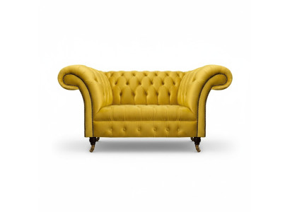Divano giallo Chesterfield soggiorno Divani imbottiti Design Due posti