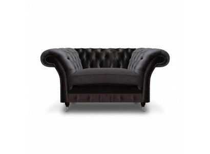 Chesterfield poltrona imbottita nera sedile di lusso Moderna poltrona per una persona