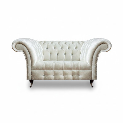 Chesterfield divano soggiorno designer bianco divano due posti.