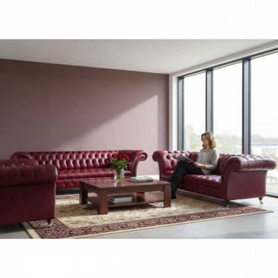 Divano Chesterfield in pelle scura designer divani in pelle divani letto.