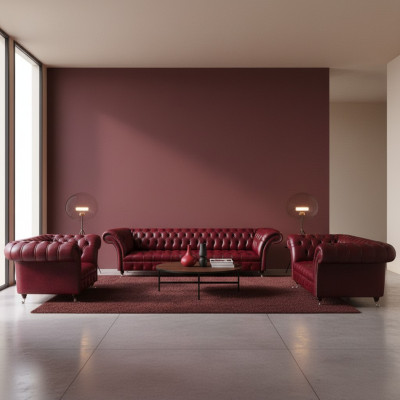 Divano Chesterfield in pelle scura designer divani in pelle divani letto.