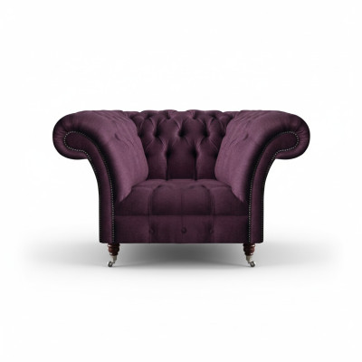 Chesterfield poltrona lilla soggiorno monoposto design lussuosa poltrona con schienale