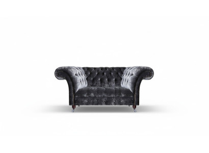 Chesterfield divano in velluto, divanetto da designer in tessuto divano a due posti.