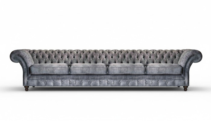 Elegante divano Chesterfield soggiorno quattro posti di design nuovo.