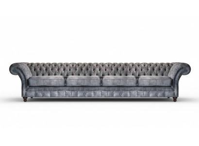 Elegante divano Chesterfield soggiorno quattro posti di design nuovo.