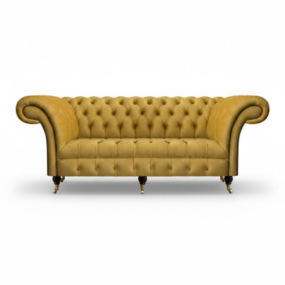 Chesterfield mobile di lusso divano a tre posti in tessuto divano poltrona soggiorno