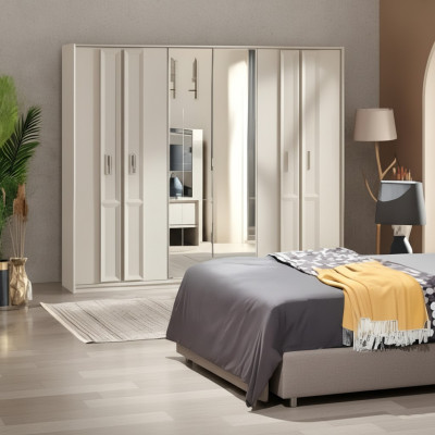 Mobile di lusso per camera da letto armadio in legno design moderno