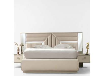 Letto matrimoniale di design per camera da letto di lusso mobili in legno