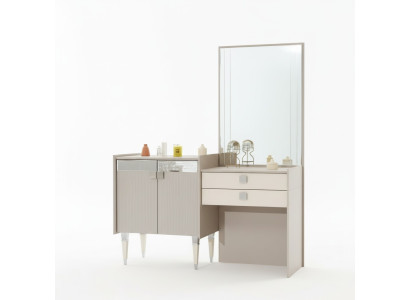 Mobile da trucco di lusso per camera da letto con specchio design in legno moderno