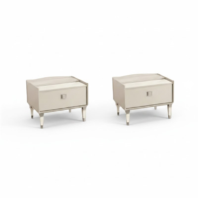 Mobili di lusso in legno per camera da letto 2x comodini design moderno completo