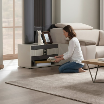 Completamente design moderno 2x comodini mobili in legno per camera da letto