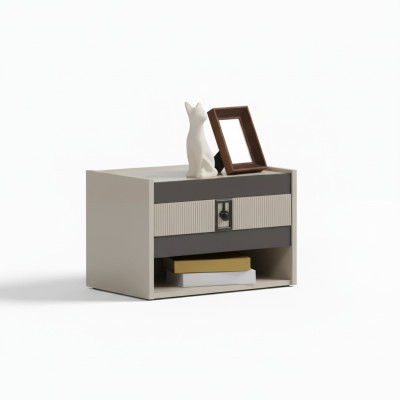 Completamente design moderno 2x comodini mobili in legno per camera da letto