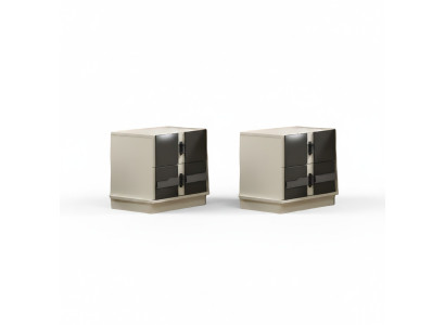 Design 2x comodini in legno mobili camera da letto arredamento moderno