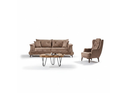 Set di divani di lusso 3+2 posti per soggiorno design in tessuto