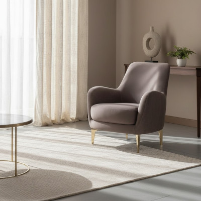 Poltrona di lusso design moderno poltrona imbottita soggiorno tessuto