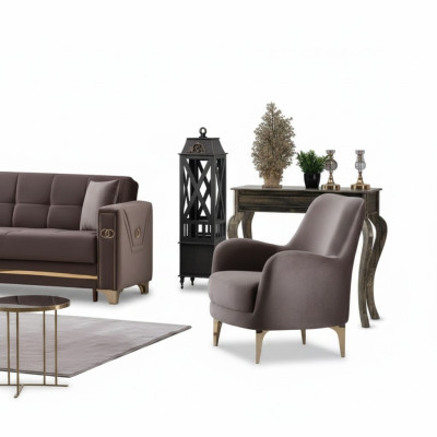 Poltrona di lusso design moderno poltrona imbottita soggiorno tessuto